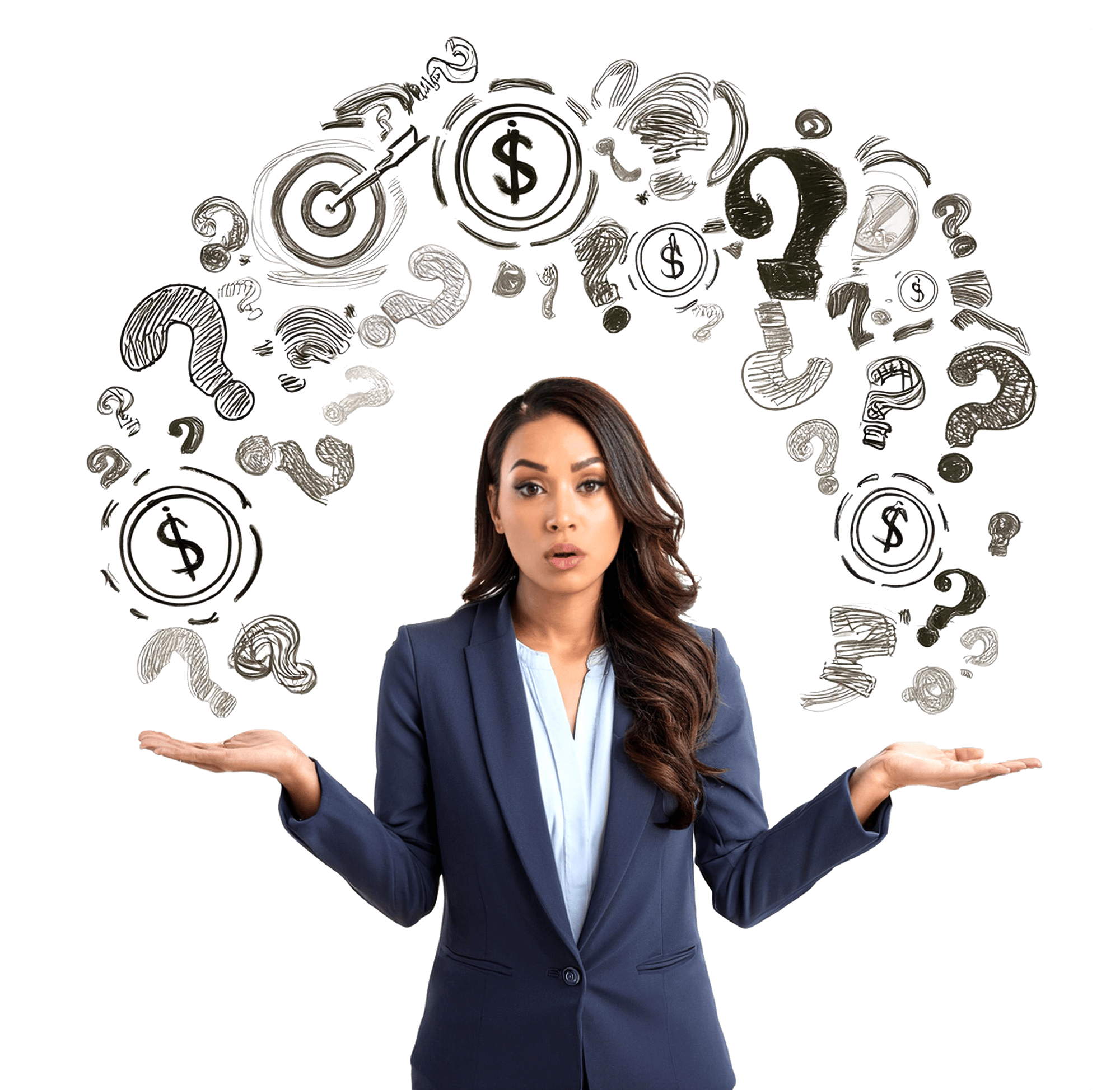 Confused business women