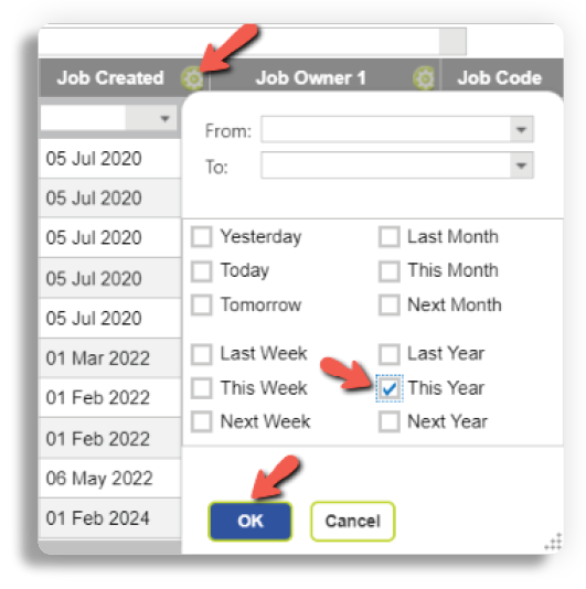 Date Column Show this Year