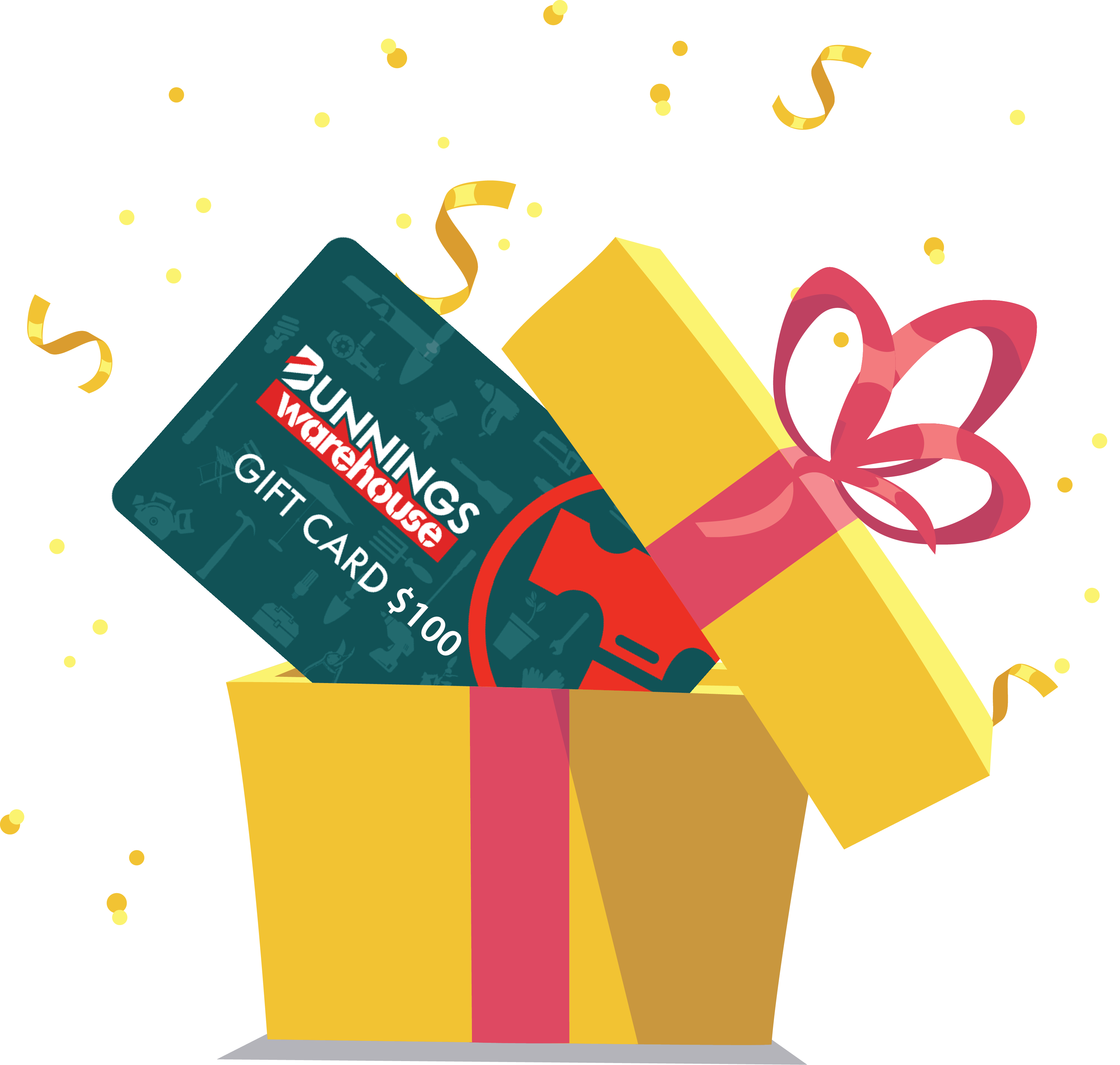 Opened Present with bunnings voucher