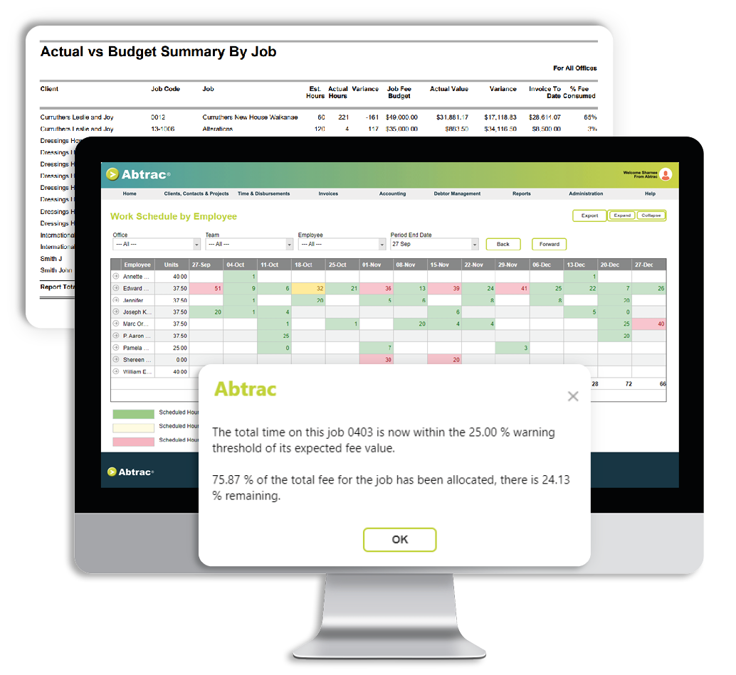 Project Management Features - Warnings and alerts
