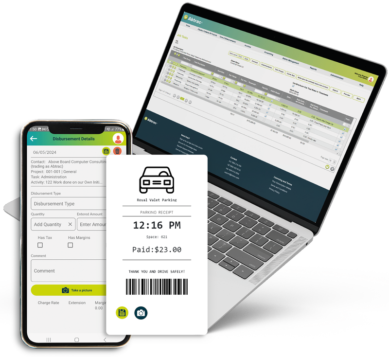 Project Management for land surveyors - tracking disbursements