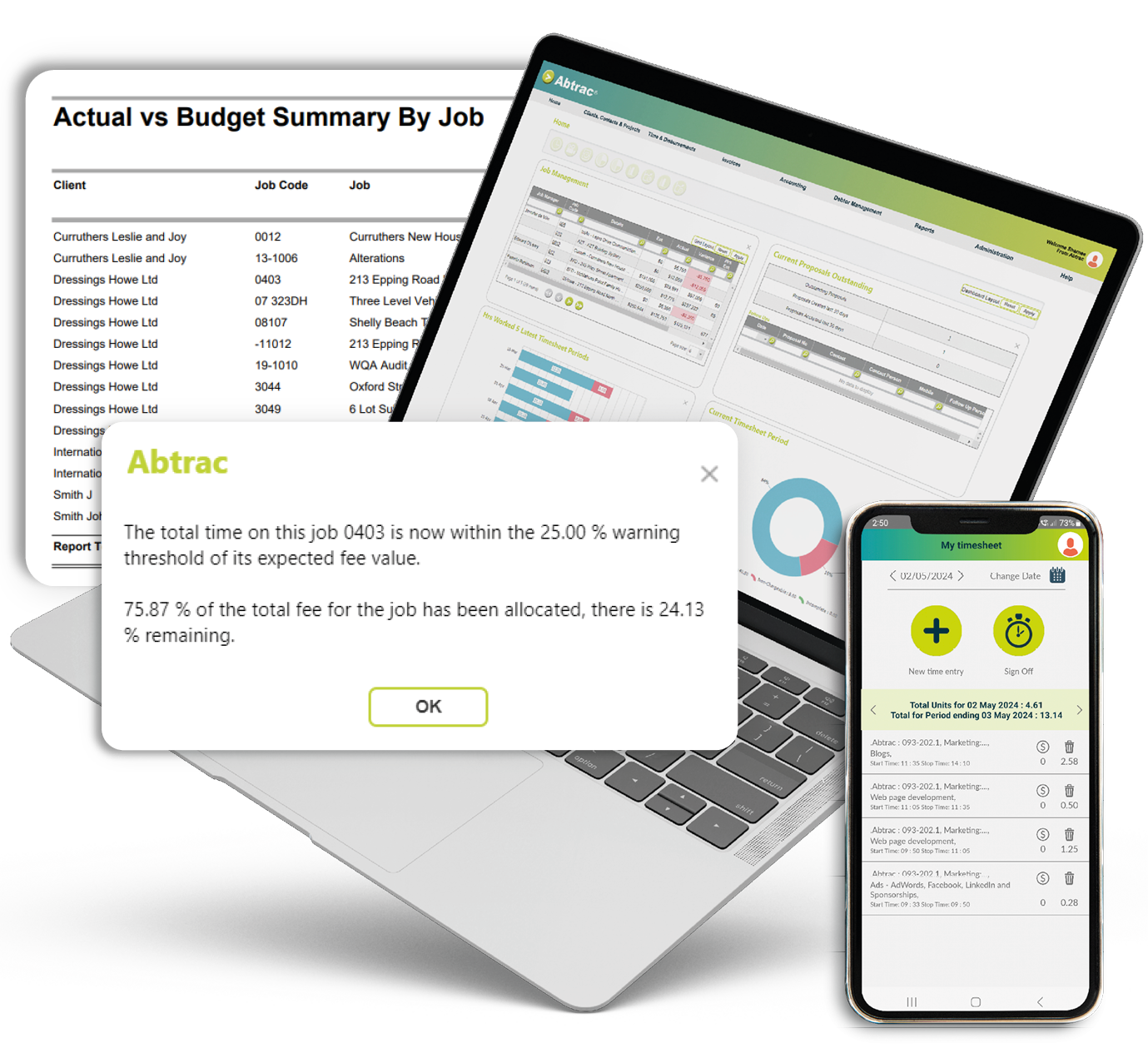 project management software for town planners - time tracking