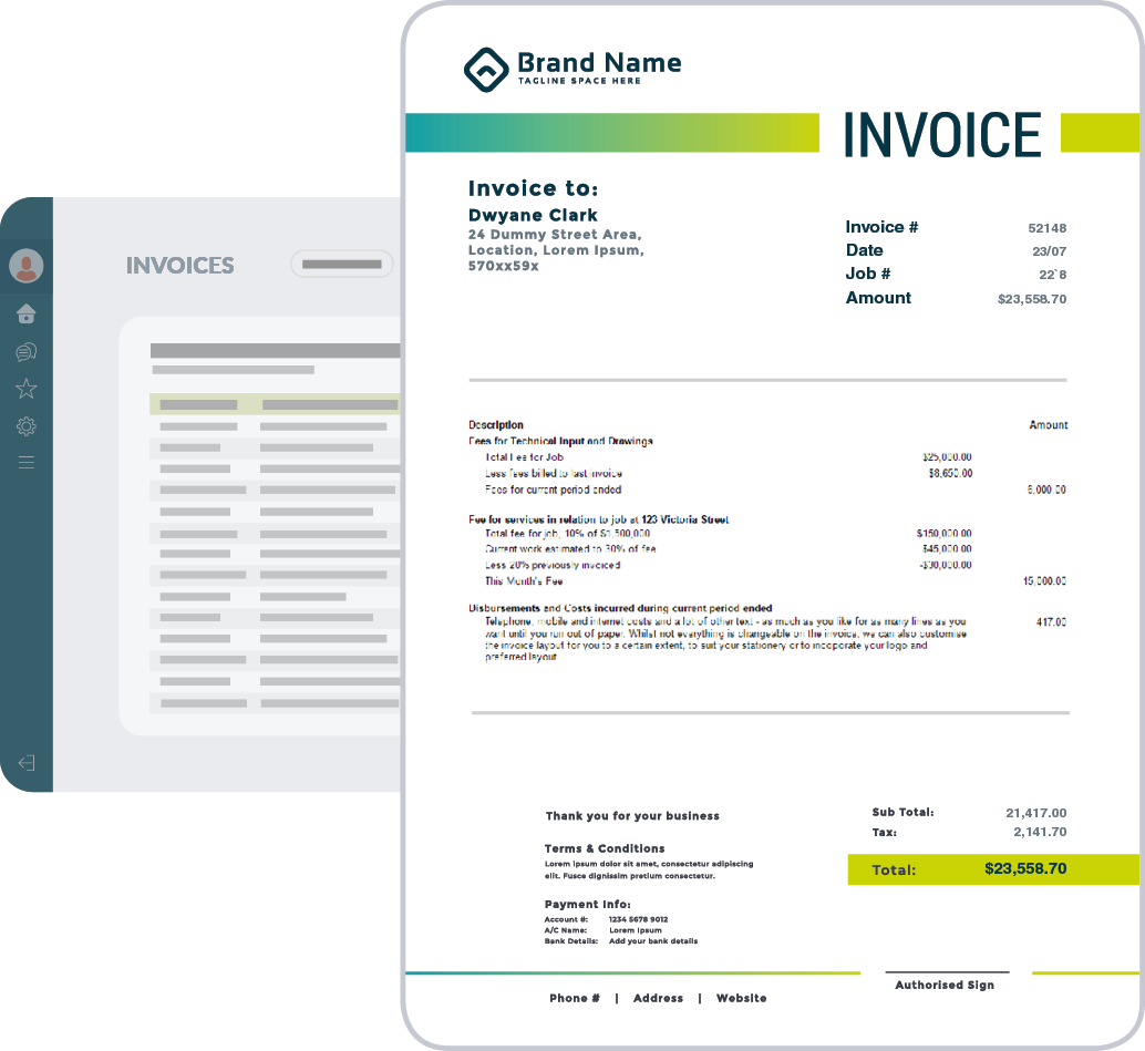 Project Management Features-Invoicing
