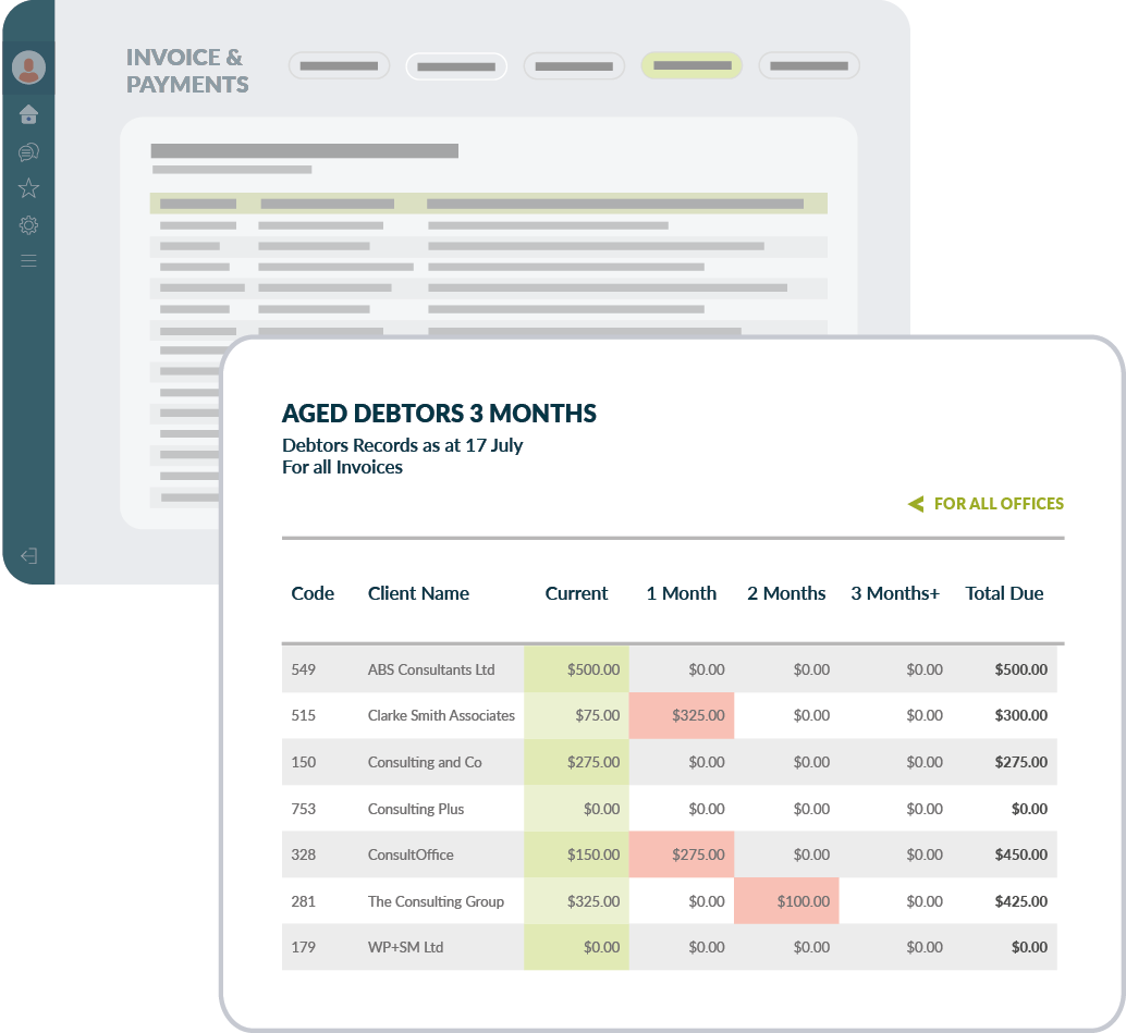 Project Management Features - Debtor Management